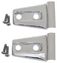 Hood Hinge Overlay Covers, Stainless Steel, Polished, Jeep, Pair