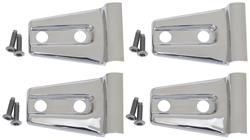 Door Hinge Overlay Covers, Stainless Steel, Polished, Jeep, Set of 4