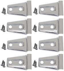 Door Hinge Overlay Covers, Stainless Steel, Polished, Jeep, Set of 8