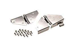 Windshield Hinges, Stainless Steel, Polished, Jeep, Pair