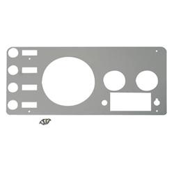 Dash Insert, Stainless Steel, Natural, One 5 5/8 in., Two 2 5/16 in. Holes, Jeep, Each