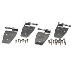 Door Hinges, Upper/Lower, Stainless Steel, Jeep, Set of 4