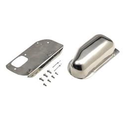 Windshield Wiper Motor Cover, Stainless Steel, Polished, Jeep, Each