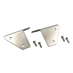 Light Brackets, Windshield Hinge Mounting Style, Stainless Steel, Polished, Jeep, Pair