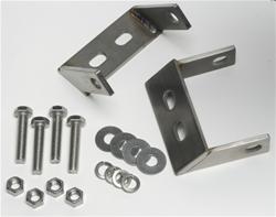 Bumper Brackets, Rear, Stainless Steel, Polished, Jeep, Pair