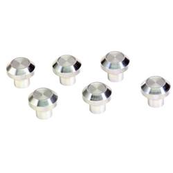 Dash Knobs, Stainless Steel, Polished, Jeep, Set of 6