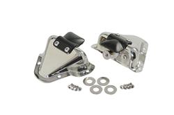 Door Latch Brackets, Interior, Stainless Steel, Polished, Jeep, 2-door, Steel Body Only, Pair