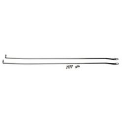 Strut Rods, Stainless Steel, Polished, Jeep, Pair