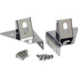 Light Mounting Brackets, Windshield Hinge, Stainless Steel, Polished, Jeep, Pair