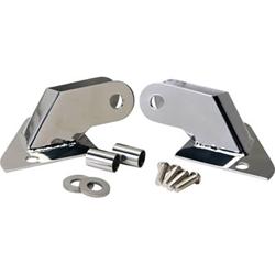 Mirror Relocation Brackets, Stainless Steel, Polished, Jeep, Pair