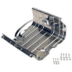 Skid Plate, Fuel Tank Location, Solid Style, Bolt-on, Stainless Steel, Polished, Jeep, 4WD, Each