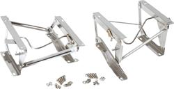 Seat Brackets, Pedestals, Stainless Steel, Polished, Jeep, Pair