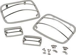 Light Guards, Stainless Steel, Polished, Jeep, Kit