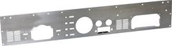 Dash Panel, Stainless Steel, Brushed, with Opening for Radio, Jeep, Each