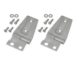 Hood Hinges, Stainless Steel, Natural, Sandblasted, Jeep, Pair