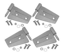 Door Hinges, Stainless Steel, Natural, Sandblasted, Jeep, Set of 4