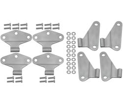 Door Hinges, Upper/Lower, Body Side, Stainless Steel, Natural, Sandblasted, Jeep, Unlimited, Set of 8