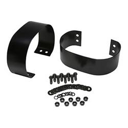 Bumperettes, Rear, Stock Style, Stainless Steel, Black Powdercoated, Jeep, Pair