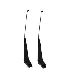 Windshield Wiper Arms, Front, Stainless Steel, Black Powdercoated, Jeep, CJ, Pair