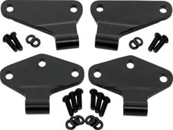 Door Hinges, Upper/Lower, Body Side, Stainless Steel, Black Powdercoated, Jeep, Set of 4