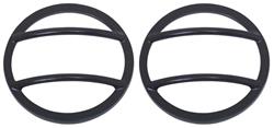 Fog Light Guards, Stainless Steel, Black Textured Powdercoated, Jeep, Pair