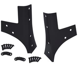 Windshield Supports, Stainless Steel, Black Textured Powdercoat, Jeep, Pair