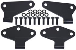 Door Hinges, Upper/Lower, Body Side, Stainless Steel, Black Powdercoated, Textured, Jeep, Set of 4