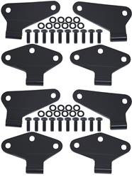 Door Hinges, Upper/Lower, Body Side, Stainless Steel, Black Powdercoated, Textured, Jeep, Unlimited, Set of 8