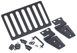 Hood Hinges, Dress-Up, Hood Vent, Stainless Steel, Black Powdercoated, Jeep, Kit