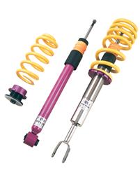 Coilover Kits, Variant 1, 0.4 - 1.4 in. Lowered Front, 0.2 - 1.2 in. Lowered Rear, Natural/Purple Shocks, Yellow Springs, Volkswagen, Kit