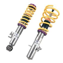 Coilover Kits, Variant 1, 0.8 - 2.0 in. Lowered Front and Rear, Natural/Purple Shocks, Yellow Powdercoated Springs, Mini, Kit