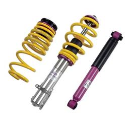 Coilover Kits, Variant 1, 1.5 - 2.7 in. Lowered Front, 1.2 - 2.0 in. Lowered Rear, Natural/Purple Shocks, Yellow Powdercoated Springs, Chrysler, Kit