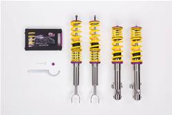 Coilover Kits, Variant 1, 0.9 - 2.0 in. Lowered Front, 0.9 - 2.0 in. Lowered Rear, Natural/Purple Shocks, Yellow Springs, Mitsubishi, Kit