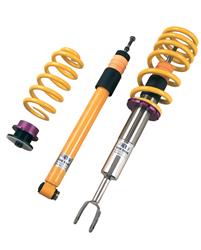 Coilover Kits, Variant 2, 0.4 - 2.0 in. Lowered Front, 0.6 - 1.8 in. Lowered Rear, Natural/Yellow Shocks, Yellow Springs, Volkswagen, Kit