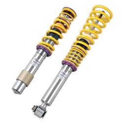 Coilover Kits, Variant 2, 1.2 - 2.3 in. Lowered Front, 0.9 - 2.1 in. Lowered Rear, Natural/Yellow Shocks, Yellow Powdercoated Springs, BMW, Kit