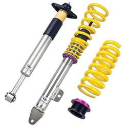 Coilover Kits, Variant 2, 0.9 - 2.0 in. Lowered Front and Rear, Natural/Yellow Shocks, Yellow Powdercoated Springs, Chrysler, Kit