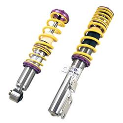 Coilover Kits, Variant 2, 0.9 - 2.3 in. Lowered Front and Rear, Natural/Yellow Shocks, Yellow Powdercoated Springs, Scion, Kit