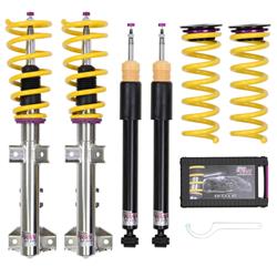 Coilover Kits, Street Comfort, 0.2 - 1.2 in. Lowered Front, 0.6 - 1.4 in. Lowered Rear, Natural/Black Shocks, Yellow Springs, Volkswagen, Kit