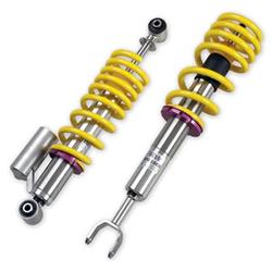 Coilover Kits, Variant 3, 1.4 - 2.5 in. Lowered Front, 1.4 - 2.3 in. Lowered Rear, Shocks, Yellow Powdercoated Springs, Audi, Kit