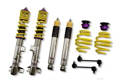 Coilover Kits, Variant 3, 1.2 - 2.3 in. Lowered Front, 0.8 - 1.8 in. Lowered Rear, Shocks, Yellow Powdercoated Springs, BMW, Kit