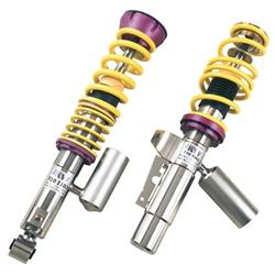 Coilover Kits, Variant 3, 0.9 - 1.5 in. Lowered Front, 0.8 - 1.5 in. Lowered Rear, Shocks, Yellow Powdercoated Springs, Porsche, Kit