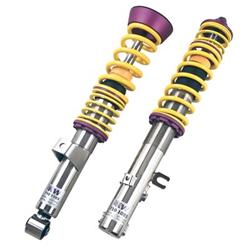 Coilover Kits, Variant 3, 0.9 - 1.8 in. Lowered Front, 0.4 - 1.2 in. Lowered Rear, Shocks, Yellow Powdercoated Springs, Porsche, Kit