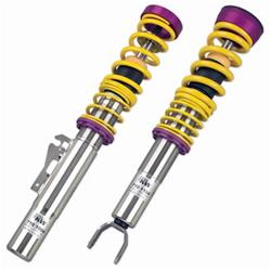 Coilover Kits, Variant 3, 0.9 - 2.1 in. Lowered Front, 0.8 - 1.8 in. Lowered Rear, Shocks, Yellow Powdercoated Springs, Porsche, Kit