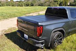 Tonneau Cover, HF650M Series,Hard, Folding, Hook and Loop, Aluminum, Black, 6 ft. Truck Bed Length, Chevrolet, GMC, Each