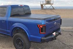 Tonneau Cover, HF650M Series,Hard, Folding, Hook and Loop, Aluminum, Black, 6 1/2 ft. Truck Bed Length, Ford, Each