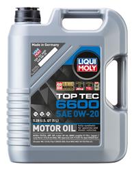 Motor Oil, Top Tec 6600, 0W-20, 5 Liters, Each