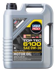 Motor Oil, Top Tec 6100 0W-30, Plastic Container, 5 Liters, Each