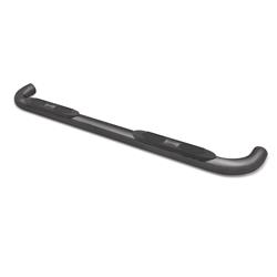 Nerf/Step Bar, 4 in. Curved Oval Tube, Steel, Black Powdercoated, 4 Pad Quantity, Chevy, GMC, Pair