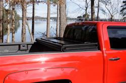 Tonneau Cover, Hard-Fold, Folding Tonneau, Permanently Attached, Quick Clamp, Vinyl/Aluminum, Black, Chevrolet, GMC, 6.5 ft. Truck Bed Length, Each