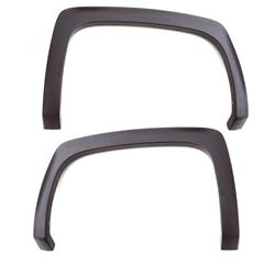 Fender Flares, Street Style, Thermoplastic, Black, Smooth, 2.50 in. Width, Ram, Rear, Pair